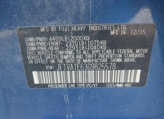 JF1VA1E63G9825578 2016 2016 Subaru WRX- Premium 9