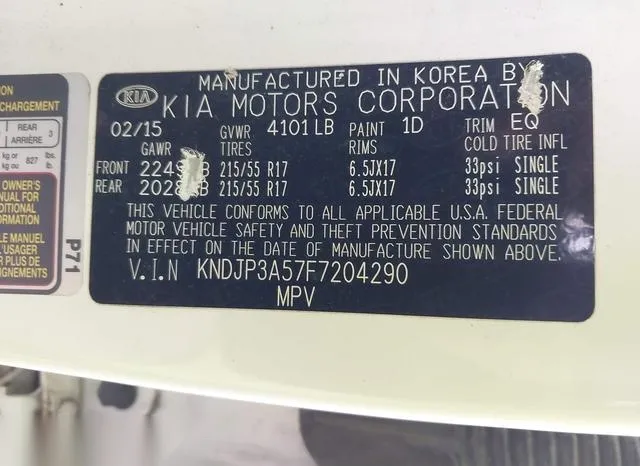 KNDJP3A57F7204290 2015 2015 KIA Soul- - 9