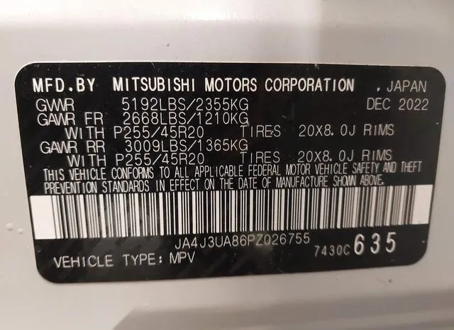 JA4J3UA86PZ026755 2023 2023 Mitsubishi Outlander- Se 2-5 2W 9