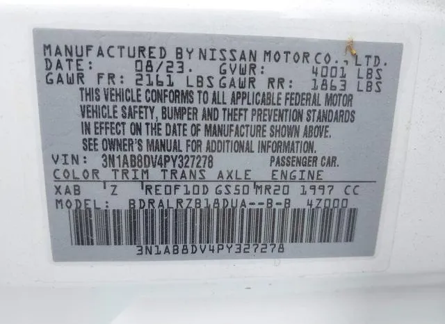 3N1AB8DV4PY327278 2023 2023 Nissan Sentra- Sr Xtronic Cvt 9