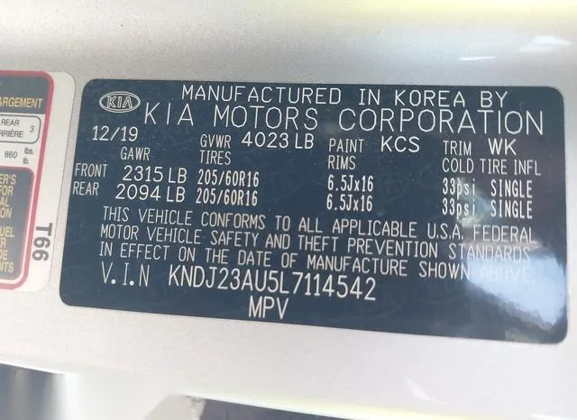 KNDJ23AU5L7114542 2020 2020 KIA Soul- LX 9