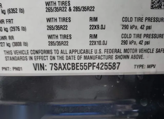 7SAXCBE55PF425587 2023 2023 Tesla Model X- Dual Motor All-W 9