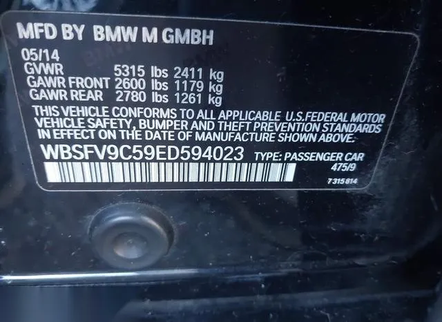 WBSFV9C59ED594023 2014 2014 BMW M5 9