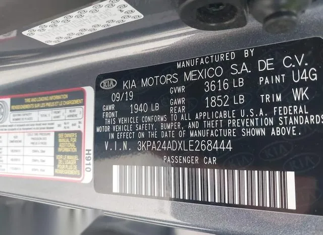 3KPA24ADXLE268444 2020 2020 KIA Rio- S 9