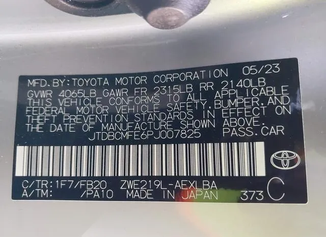 JTDBCMFE6PJ007825 2023 2023 Toyota Corolla- Hybrid Le 9