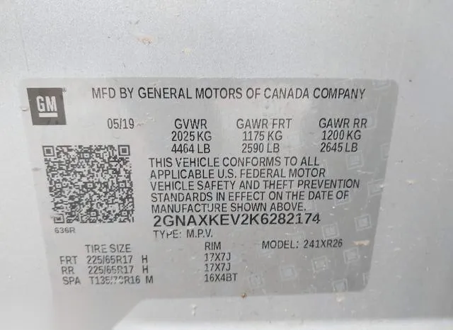 2GNAXKEV2K6282174 2019 2019 Chevrolet Equinox- LT 9