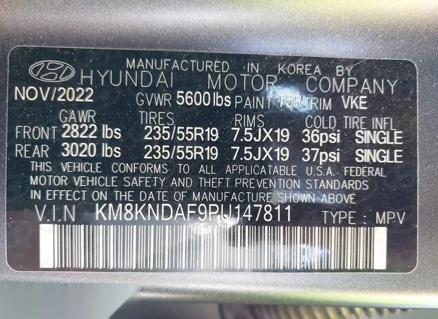 KM8KNDAF9PU147811 2023 2023 Hyundai Ioniq 5- Sel 9