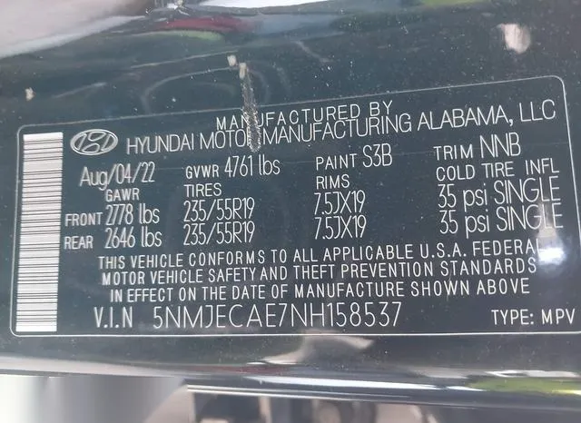 5NMJECAE7NH158537 2022 2022 Hyundai Tucson- Limited 9