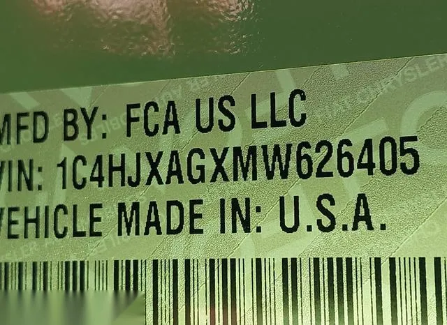 1C4HJXAGXMW626405 2021 2021 Jeep Wrangler- Willys Sport 4X4 9