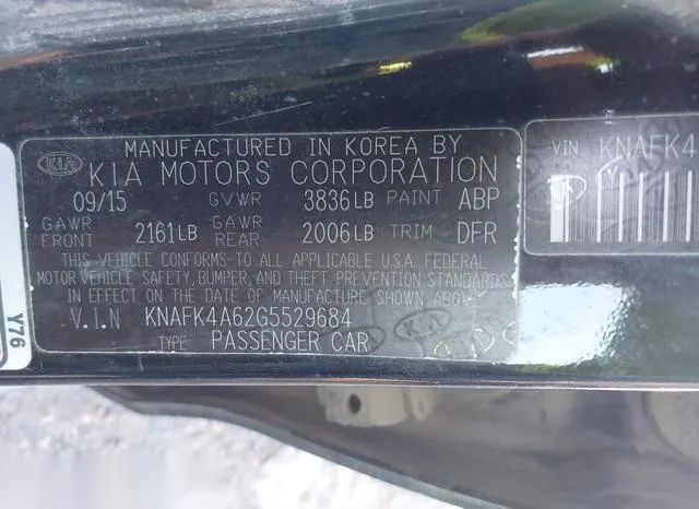 KNAFK4A62G5529684 2016 2016 KIA Forte- LX 9