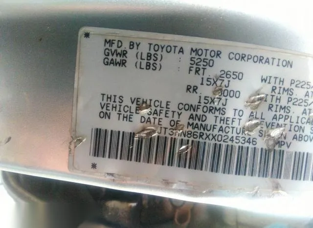 JT3HN86RXX0245346 1999 1999 Toyota 4runner- Sr5 V6 9