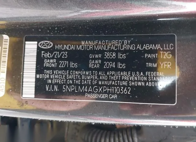 5NPLM4AGXPH110362 2023 2023 Hyundai Elantra- Sel 9