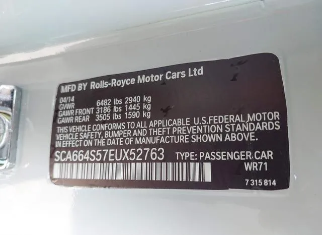 SCA664S57EUX52763 2014 2014 Rolls-Royce Ghost 9