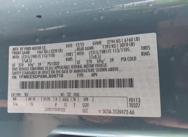 1FMEE5DP6MLB08716 2021 2021 Ford Bronco- Wildtrak 9