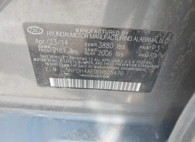 5NPDH4AE0EH525470 2014 2014 Hyundai Elantra- SE 9