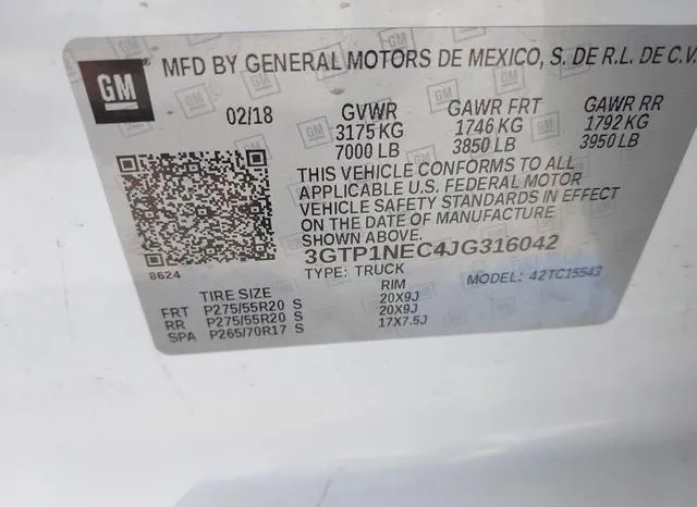 3GTP1NEC4JG316042 2018 2018 GMC Sierra- 1500 Slt 9