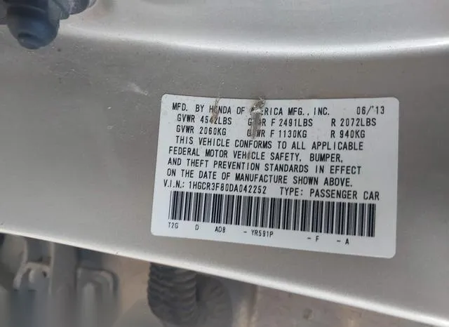 1HGCR3F80DA042252 2013 2013 Honda Accord- Ex-L V-6 9