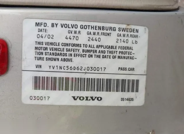 YV1NC56D62J030017 2002 2002 Volvo C70- LT 9