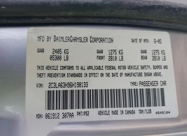 2C3LA63H96H198133 2006 2006 Chrysler 300C 9