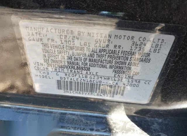 3N1CN8DVXRL869338 2024 2024 Nissan Versa- 1-6 S 9