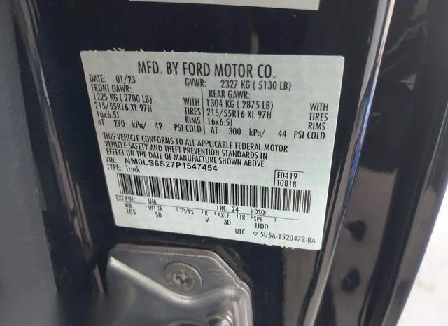 NM0LS6S27P1547454 2023 2023 Ford Transit- Connect XL 9