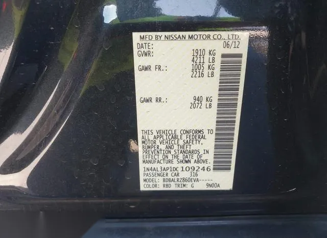 1N4AL3AP1DC109246 2013 2013 Nissan Altima- 2-5 S 9