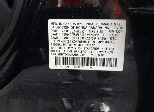 2HNYD2H27AH507123 2010 2010 Acura MDX 9