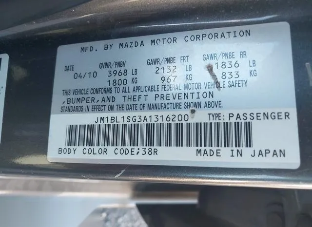 JM1BL1SG3A1316200 2010 2010 Mazda 3- I 9