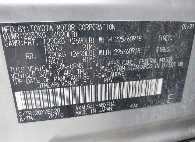 JTME6RFV2NJ015516 2022 2022 Toyota RAV4- Hybrid Xse 9