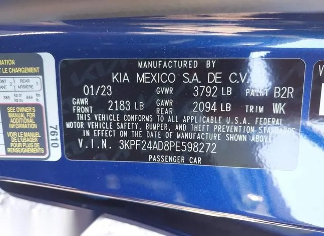 3KPF24AD8PE598272 2023 2023 KIA Forte- Lxs 9