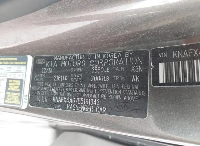 KNAFX4A67E5191343 2014 2014 KIA Forte- LX 9