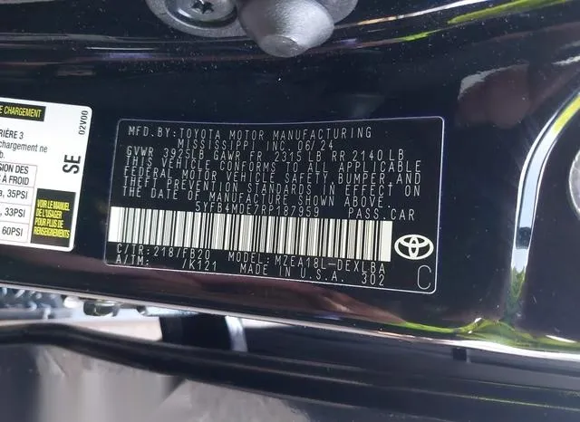 5YFB4MDE7RP187959 2024 2024 Toyota Corolla- LE 9