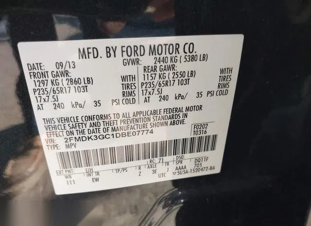 2FMDK3GC1DBE07774 2013 2013 Ford Edge- SE 9