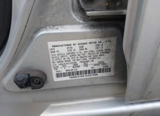 1N4DL01DX1C237336 2001 2001 Nissan Altima- Gxe 9