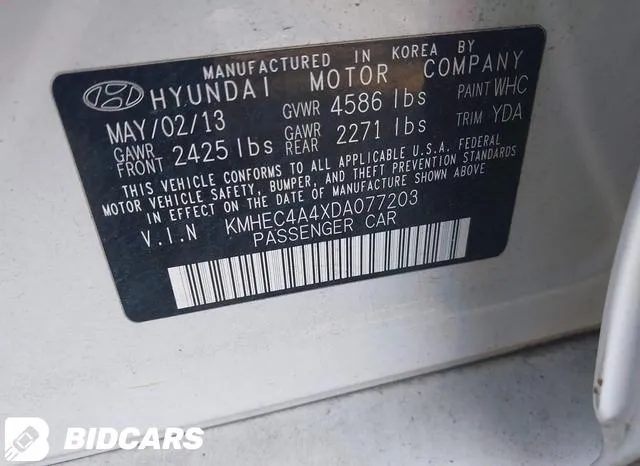 KMHEC4A4XDA077203 2013 2013 Hyundai Sonata- Hybrid Limited 9