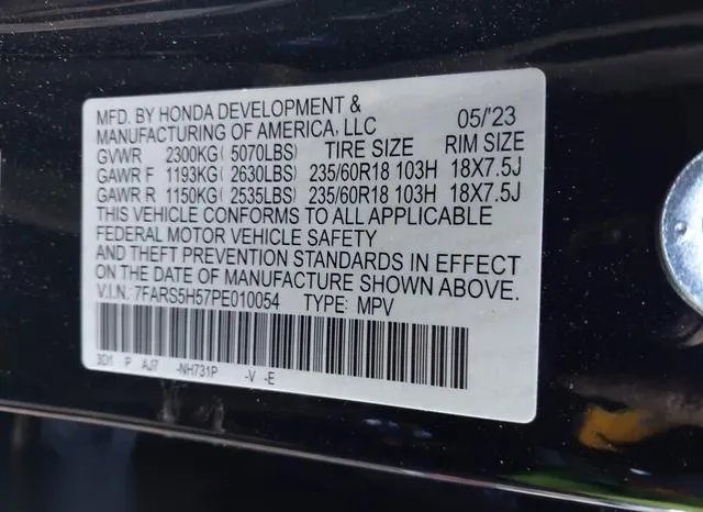 7FARS5H57PE010054 2023 2023 Honda CR-V- Hybrid Sport 9