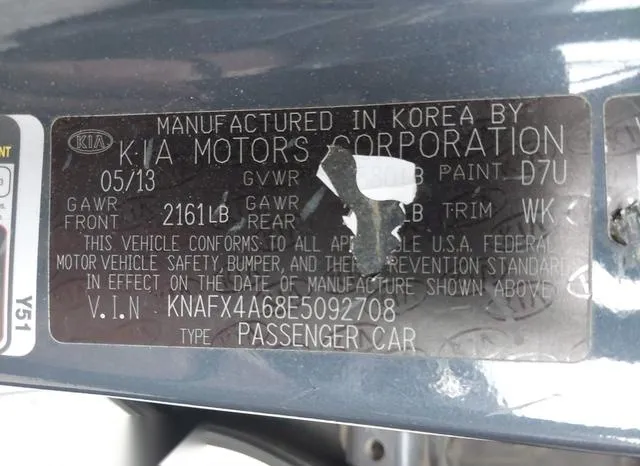 KNAFX4A68E5092708 2014 2014 KIA Forte- LX 9