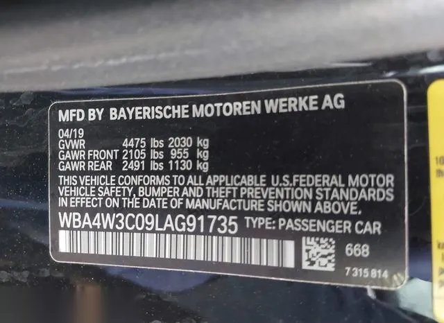 WBA4W3C09LAG91735 2020 2020 BMW 4 Series- 430I 9