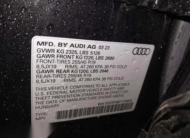 WA1EEDF36P1119055 2023 2023 Audi Q3- Premium Plus 45 Tfsi S 9