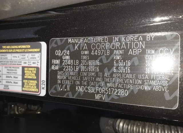 KNDCS3LF0R5172280 2024 2024 KIA Niro- Plug-In Hybrid EX 9