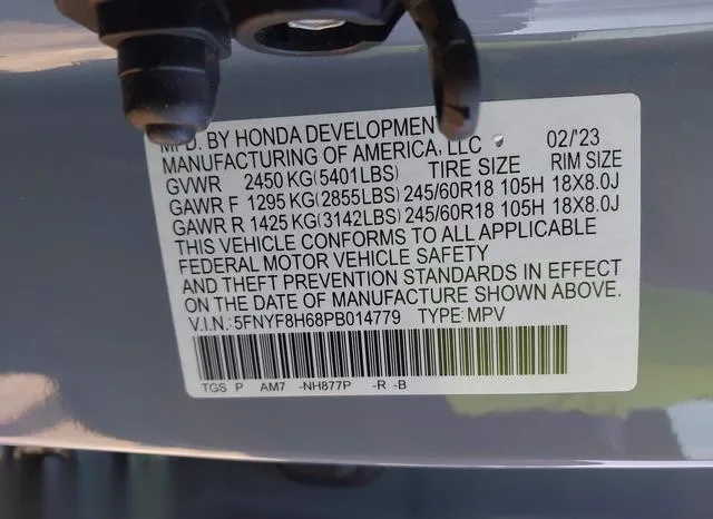 5FNYF8H68PB014779 2023 2023 Honda Passport- Awd Trailsport 9