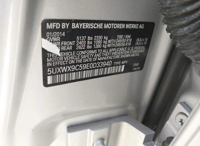 5UXWX9C59E0D33940 2014 2014 BMW X3- Xdrive28I 9