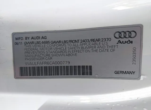 WAULFAFR6CA000779 2012 2012 Audi A5- 2-0T Premium 9