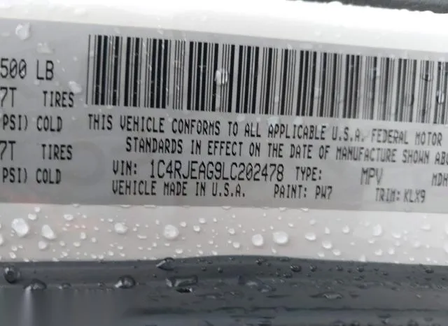 1C4RJEAG9LC202478 2020 2020 Jeep Grand Cherokee- Altitude 4X2 9