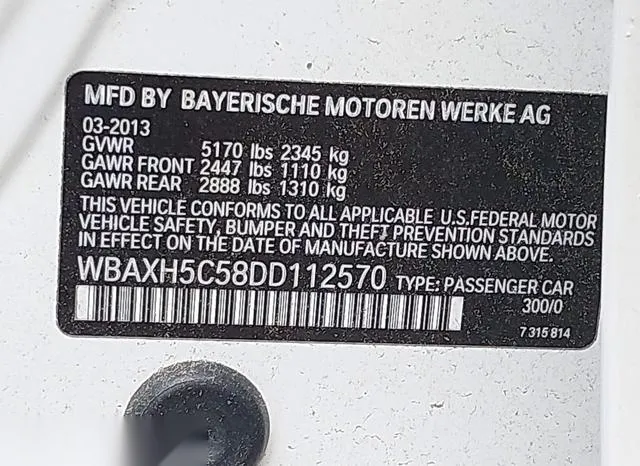 WBAXH5C58DD112570 2013 2013 BMW 5 Series- 528I Xdrive 9