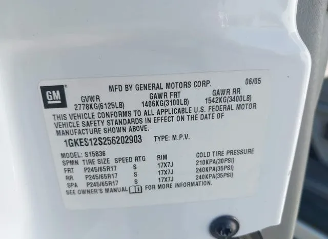 1GKES12S256202903 2005 2005 GMC Envoy- Xuv Sle 9