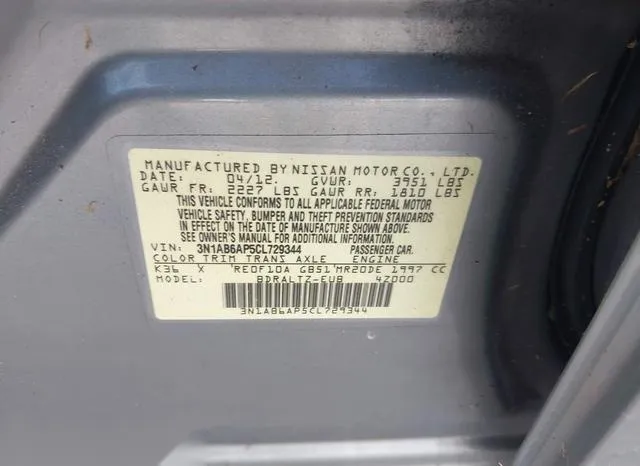 3N1AB6AP5CL729344 2012 2012 Nissan Sentra- 2-0 S 9