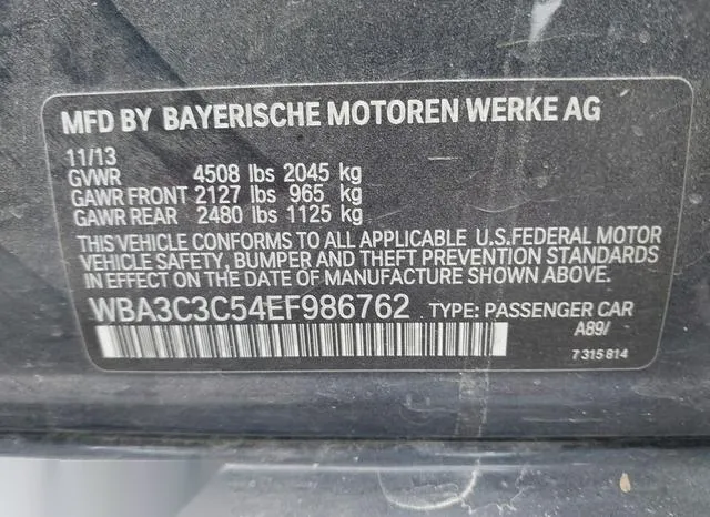 WBA3C3C54EF986762 2014 2014 BMW 3 Series- 320I Xdrive 9