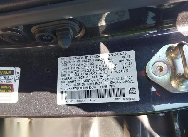 2HKRW2H88KH630009 2019 2019 Honda CR-V- Ex-L 9