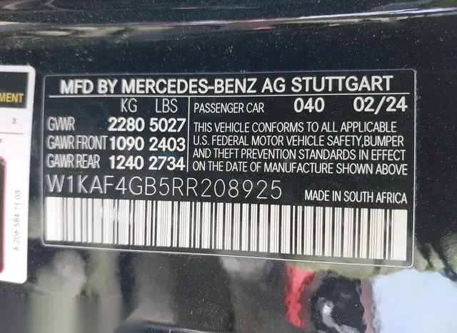 W1KAF4GB5RR208925 2024 2024 Mercedes-Benz C 300 9